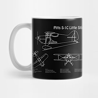 Betty Skelton Pitts S-1C Little Stinker Blueprint - PDpng Mug